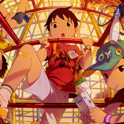 This is a pixiv picture whose title is 最後はジャングルジム.