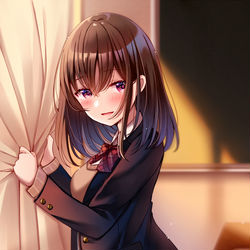 This is a pixiv picture whose title is 「ねぇ、二人きりだね」.