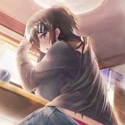 This is a pixiv picture whose title is 赤い下着っていいよね.