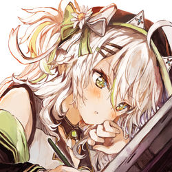 This is a pixiv picture whose title is 「がんばる…!!」.