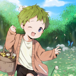 This is a pixiv picture whose title is Flower Boy!.