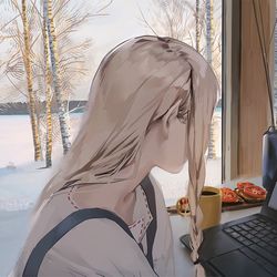 This is a pixiv picture whose title is At home.