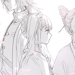 This is a pixiv picture whose title is 「胡蝶の」.