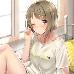 This is a pixiv picture whose title is 寝ぼけて油断しているかすみん.