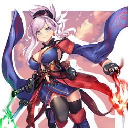 This is a pixiv picture whose title is 宮本武蔵.