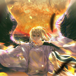 This is a pixiv picture whose title is 滿月之時.