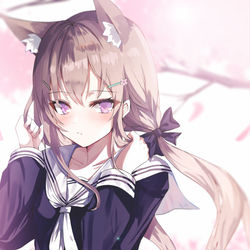 This is a pixiv picture whose title is けもみみさくら.