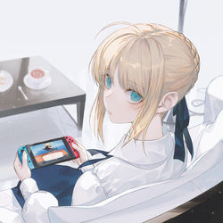 This is a pixiv picture whose title is 🎮.