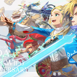 This is a pixiv picture whose title is ブレワイ3周年！.