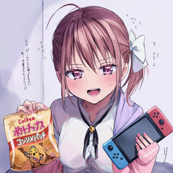 This is a pixiv picture whose title is ゲーム？あっお菓子もあるよ？？💦.
