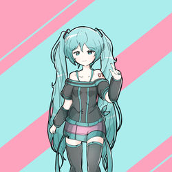 This is a pixiv picture whose title is 私服ミクさん.