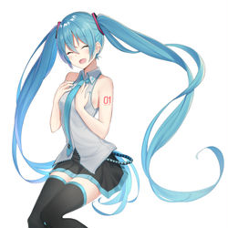 This is a pixiv picture whose title is Miku.