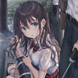 This is a pixiv picture whose title is 雨の日.