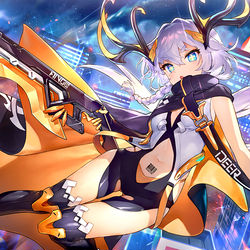This is a pixiv picture whose title is ボーダーレイン.