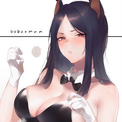 This is a pixiv picture whose title is Doberman.