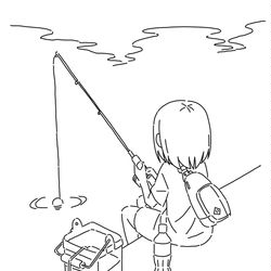 This is a pixiv picture whose title is 釣り.