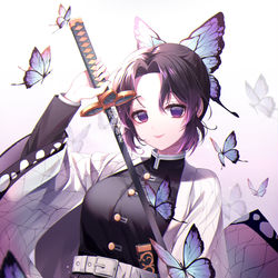 This is a pixiv picture whose title is 胡蝶しのぶ.