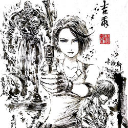 This is a pixiv picture whose title is 【極道畫師】Biohazard RE:3.