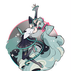 This is a pixiv picture whose title is MIKU.