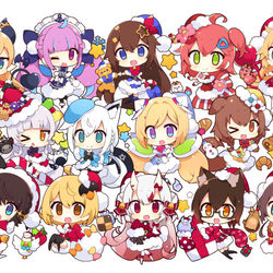 This is a pixiv picture whose title is ホロライブ　仕事絵.