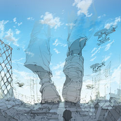 This is a pixiv picture whose title is あいつ、大きくなりすぎたみたい。.