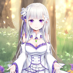 This is a pixiv picture whose title is エミリアたん.