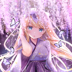This is a pixiv picture whose title is 藤花.
