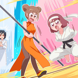 This is a pixiv picture whose title is 以心伝心！？.