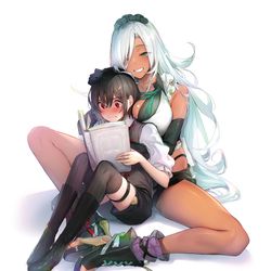 This is a pixiv picture whose title is 告知／神童勇者とメイドおねえさん4.