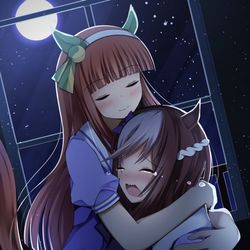 This is a pixiv picture whose title is 皐月賞後夜.