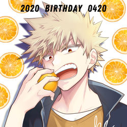 This is a pixiv picture whose title is かっちゃん爆誕生日2020.