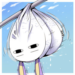 This is a pixiv picture whose title is ニトクのもちもちクッションを水洗いして干した結果.