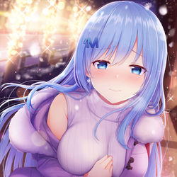 This is a pixiv picture whose title is 「ま...まだ帰りたくないの...」.