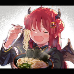 This is a pixiv picture whose title is 夜中ラーメン🍜.