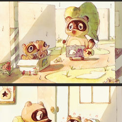 This is a pixiv picture whose title is どうぶつの森.