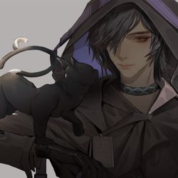 This is a pixiv picture whose title is 小黑猫.