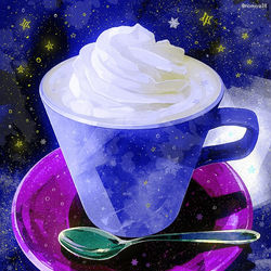 This is a pixiv picture whose title is 星とウィンナー珈琲.