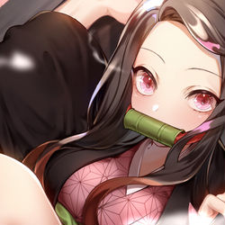 This is a pixiv picture whose title is 竈門禰豆子【鬼滅の刃】.