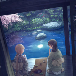 This is a pixiv picture whose title is 山紫水明.