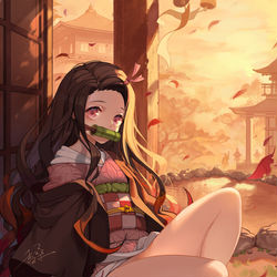 This is a pixiv picture whose title is 还没到晚上呢.