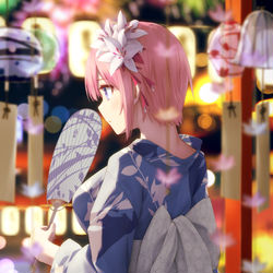 This is a pixiv picture whose title is 一花ちゃんと夏祭り.