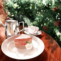 This is a pixiv picture whose title is Green tearoom.