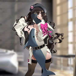 This is a pixiv picture whose title is 枕チャレンジ.
