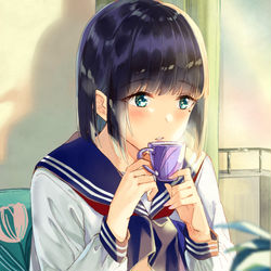 This is a pixiv picture whose title is 朝珈琲.