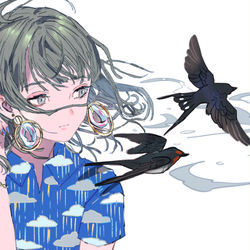 This is a pixiv picture whose title is 低空飛行.