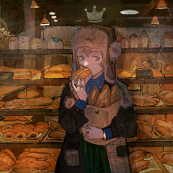 This is a pixiv picture whose title is 待ち合わせ.