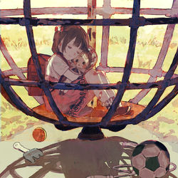 This is a pixiv picture whose title is 世界でふたりぼっち.