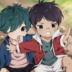 This is a pixiv picture whose title is He protec!.