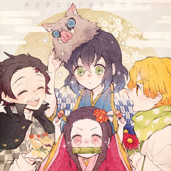 This is a pixiv picture whose title is 嘴平伊之助誕生祭2020.