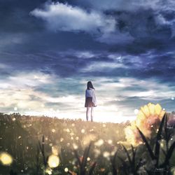 This is a pixiv picture whose title is Sunflower.